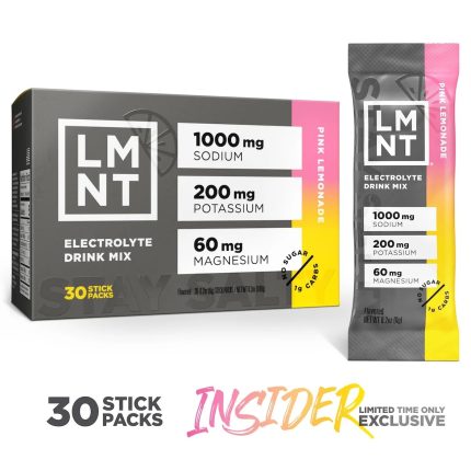 Pink Lemonade LMNT Zero-Sugar Electrolytes Powder (30 Pack)
